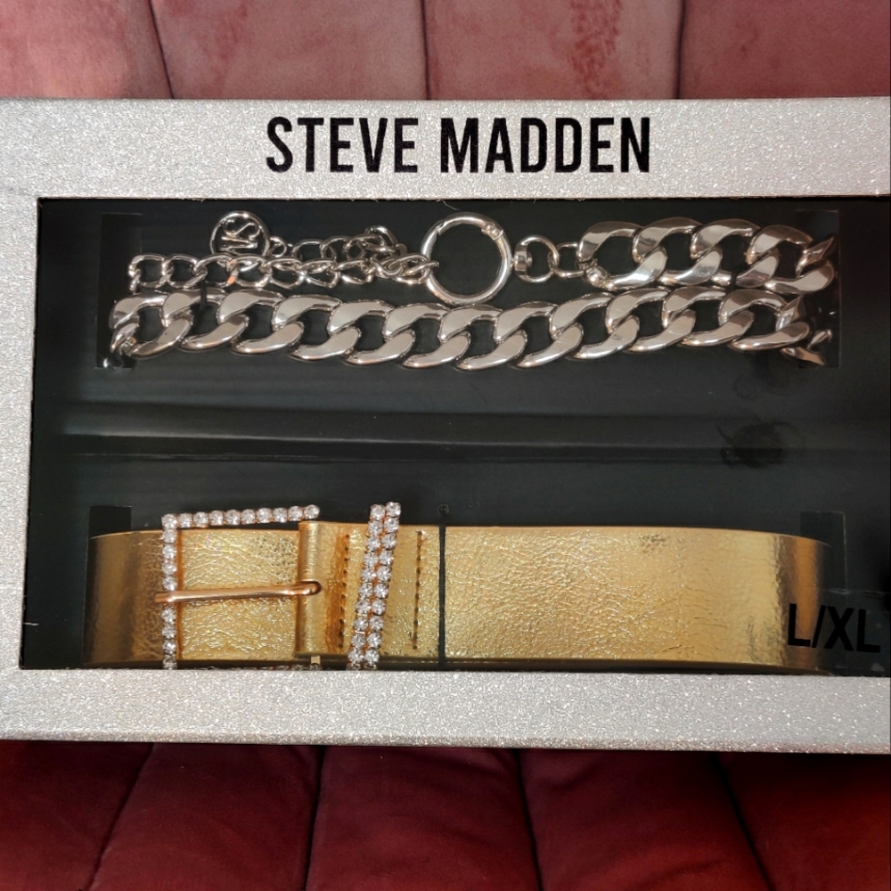 Steve Madden Belt Set Pack of 2 Belts L/XL